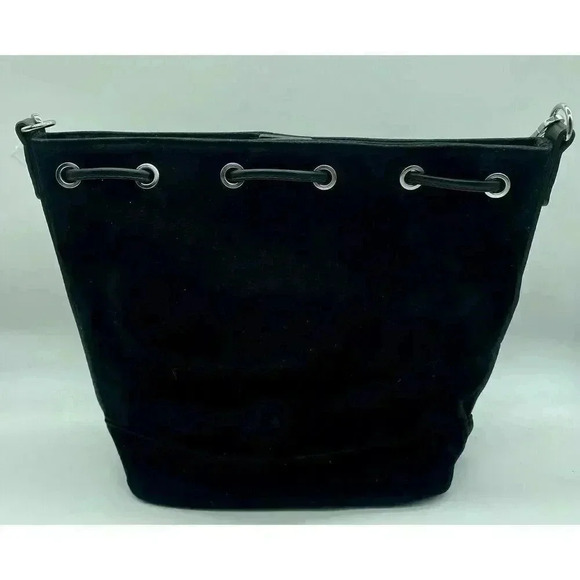 AFKOMST Bucket Bag Women’s‎ Drawstring Hobo Cosmetic Bag Black 11”H x 10”L x 5”W - Picture 2 of 6